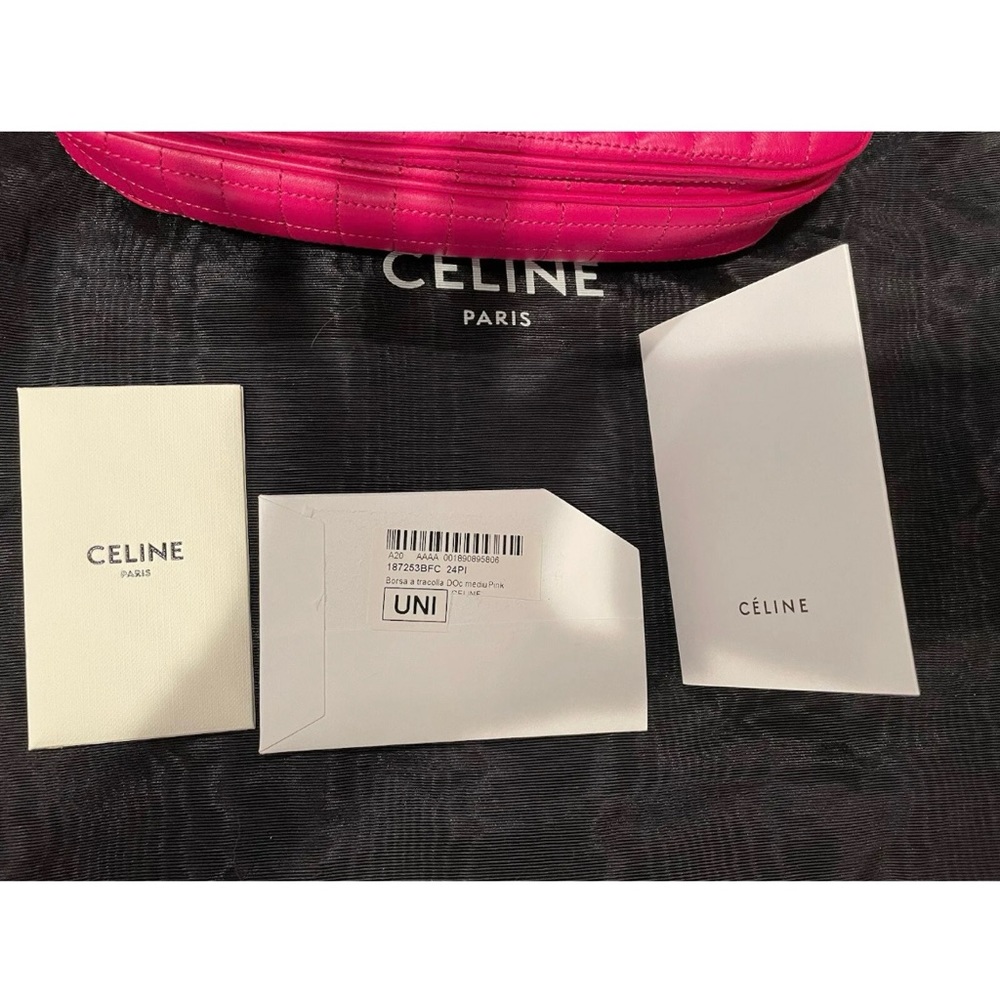Celine C Calfskin Quilted Medium Bag In Pink. Gently Used. - Picture 14 of 15